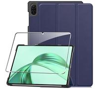 Case for Honor Pad X8a 11 Inch 2024 Tablet Case Cover + 1 Piece Protective Glass Screen Protector - Blue