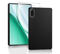 Case for HONOR Pad X8b/Pad X8a with 2 Screen Protector,Shockproof Anti Scratch Ultra Slim Soft TPU Silicone Touch Lightweight Protective Back Cover Soft Flexible Bumper Hybrid Case,Black