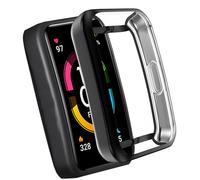Case for Huawei Band 7/Band 6/ Band 6 Pro, Silicone TPU Screen Protector, Anti-scratch, Anti-dust, Protective Cover for Honor Band 6/Honor Band 7 Black