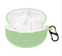 Case for HUAWEI FreeBuds 6i with Carabiner,Anti-Scratch Premium Soft Silicone Full Protective Case,Shockproof Ultra Slim Headphone Protective Case for HUAWEI FreeBuds 6i,Green