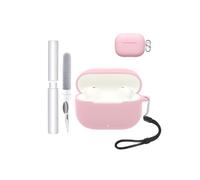 Case for HUAWEI FreeBuds SE 4 ANC Earbuds,toergy Shockproof,Waterproof,Soft and Slim Silicone Cover with Lanyard & Keychain & Cleaner kit,Pink