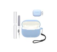 Case for HUAWEI FreeBuds SE 4 ANC Earbuds,toergy Shockproof,Waterproof,Soft and Slim Silicone Cover with Lanyard & Keychain & Cleaner kit,Azure