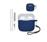 Case for Huawei Freebuds SE2 Earbuds,toergy Shockproof,Waterproof,Soft and Slim Silicone Cover with Lanyard & Keychain & Cleaner kit,Dark Blue