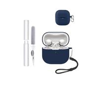 Case for Huawei FreeClip 2 Earbuds,toergy Shockproof,Waterproof,Soft and Slim Silicone Cover with Lanyard & Keychain & Cleaner kit,Blue