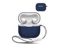 Case for HUAWEI FreeClip 2 Wireless Earbuds,daunke Soft Silicone Protective Cover,Case with Lanyard,Full Protection,Blue