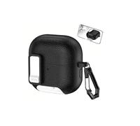 Case for HUAWEI FreeClip 2 Wireless Earbuds, daunke Soft TPU+PC Protective Cover, Skin Case with a Carabiner Buckle,Full Protection,Black & White