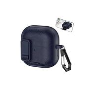 Case for HUAWEI FreeClip 2 Wireless Earbuds, daunke Soft TPU+PC Protective Cover, Skin Case with a Carabiner Buckle,Full Protection,Blue