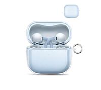 Case for HUAWEI FreeClip 2 Wireless Earbuds,daunke Soft TPU Protective Cover,with Round buckle,Full Protection,Transparent