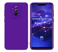 cadorabo Case compatible with Huawei MATE 20 LITE in FLUID DARK PURPLE - Protective cover made of flexible TPU silicone
