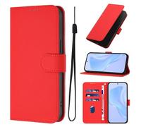 Case for Huawei Mate 70, Candy Design Flip Folio Shockproof PU Leather Notebook Wallet Phone Cases with Kickstand Card Slot Magnetic Protective Cover for Huawei Mate 70 red