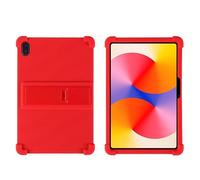 Case for Huawei MatePad SE 11 inch 2024 Tablet with PC Kickstand, Soft Silicone, Washable, Thickened Corner Shockproof Case, Red