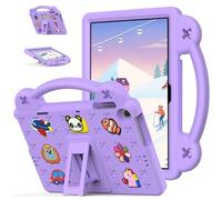 Case for Huawei Matepad T10s 10.1 inch/ T10 9.7 inch/Enjoy Tablet 2 10.1 inch Kids Friendly, Handle with Stand, Cute DIY Cartoon, EVA Foam Lightweight Shockproof Protective Tablet Cover, Purple