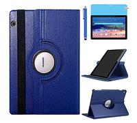 Case for Huawei MediaPad T5 10 Tablet 10.1 inch (AGS2-W09 AGS2-L09 AGS2-L03) - 360 Degree Rotating Stand Case Protective Cover,with Stylus Pen,Screen Film (Deep Blue)