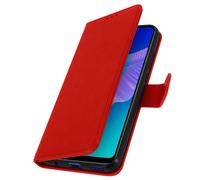 Case for Huawei P40 Lite E Card-holder Cover Video Stand Feature Red