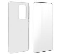 Case for Huawei P40 Pro Silicone Soft and Tempered Glass black