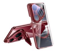 Case for Huawei Pura 80/80 Pro/80 Pro+/80 Ultra, Magnetic Stand Case Never Yellowing Clear Cover,80pro,Red