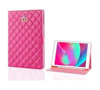 Case for iiPad (A16) 11-inch 2025 and iPad 10th Generation 10.9 Inch 2022, PU Leather Crown Bling Folio Stand Cover with Built-in Apple Pencil Holder and Multiple Viewing Angles (Rose Pink)