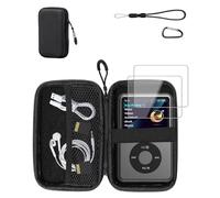 Case for Innioasis Y1 MP3 Player - Hard EVA Shell Carrying Bag with Carabiner & Lanyard+2 Screen Protectors,Large Capacity Shockproof Storage for MP3 & Accessories