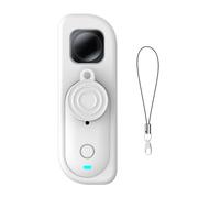 Case for Insta360 GO 3S, Retro Bundle Silicone Protective Case, Full Camera & Viewfinder Cover with Lanyard，white