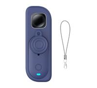 Case for Insta360 GO 3S, Retro Bundle Silicone Protective Case, Full Camera & Viewfinder Cover with Lanyard，blue