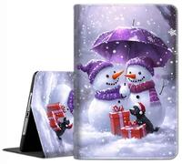 Case for iPad 10.2/10.5,iPad 9th/8th/7th Gen Case, iPad 10.2 inch 2021/2020/2019 Case, iPad Air 3rd Gen/Pro 10.5" - Slim Fit Standing Cover with Auto Sleep/Wake, Snowman Companion
