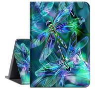 Case for iPad 10.2 Inch 2021/2020/2019,for iPad 9th/8th/7th Generation Case, Slim Lightweight Smart Shell Stand Cover with Auto Wake/Sleep for iPad 10.2 Inch,Cute Dragonfly/Green