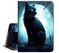 Case for iPad 10.2 Inch 2021/2020/2019, for iPad 9th/8th/7th Generation Case, Slim Lightweight Smart Shell Stand Cover with Auto Wake/Sleep for iPad 10.2 Inch,Black cat/Blue Sky