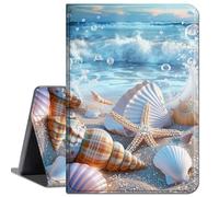 Case for iPad 10.2 Inch 2021/2020/2019, for iPad 9th/8th/7th Generation Case, Slim Lightweight Smart Shell Stand Cover with Auto Wake/Sleep for iPad 10.2 Inch,Seashells Starfishes