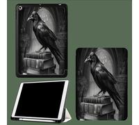 Case for iPad 10.2 Inch 2021/2020/2019, for iPad 9th/8th/7th Generation Case, Slim Lightweight Smart Shell Stand Cover with Auto Wake/Sleep Raven Magic Books-Black