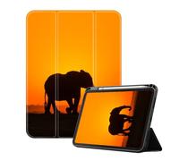 Case For iPad 10.2 Inch 2021/2020/2019, iPad 9Th/8Th/7Th Generation Case Cover, Elephant At Sunset Print Trifold Stand Cover For iPad 9/8/7 Gen, Auto Wake/Sleep