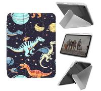 Case for iPad 10.2 inch 7th/8th/9th Generation,for iPad Air 3 2019,for iPad Pro 10.5 inch 2017/2019,Slim Shockproof Clear with Pencil Holder Folding Y Shape Stand Case,Planet Dinosaur