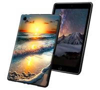 Case for iPad 10.2 inch 9th/8th/7th Generation 2021/2020/2019 Release Slim Lightweight Soft TPU Silicone Non-Slip Shock Proof Protective Black Tablet Cover - Sea and The Sunset