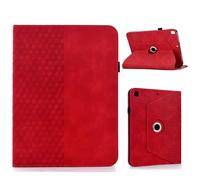 Case for iPad 10.2 Inch Model 2021/2020/2019 (9th/8th/7th Generation), 360 Degree Rotating Protective Cover Case with Card Holder and Pen Holder - Red