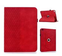 Case for iPad 10.2 Inch Model 2021/2020/2019 (9th/8th/7th Generation), 360 Degree Rotating Protective Cover Case with Card Holder and Pen Holder - Red