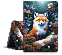Case for iPad 10.5"/iPad Air 3rd Generation 2019 / iPad Pro 2017 PU Leather Smart Protective Cover with Auto Sleep/Wake for iPad Air 3rd 10.5",Fox in Flowers