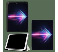 Case for iPad 10th Gen Case (A2696 A2757 A2777,10.9 Inch), Flexible TPU Back & Trifold Stand, Protective Cover with Pencil Holder, Auto Wake/Sleep Abstract Arrows Light-Black