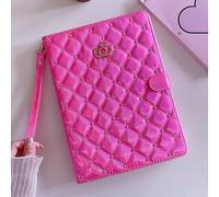 Case for iPad 10th Generation 10.9" 2022,Glitter Sparkly PU Leather Crown Bling Folio Stand Cover with Built-in Apple Pencil Holder and Multiple Viewing Angles Auto Wake/Sleep (Rose Red)