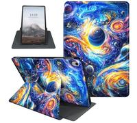 Case for iPad 10th Generation 10.9 inch 2022, 360 Degree Rotating Folio PU Leather Stand Smart Cover for iPad 10th Gen 2022, with Auto Sleep/Wake, Universe Swirling
