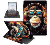 Case for iPad 10th Generation 10.9 inch 2022, 360 Degree Rotating Folio PU Leather Stand Smart Cover for iPad 10th Gen 2022, with Auto Sleep/Wake, Cartoon Monk