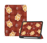 Case for iPad 10th Generation 10.9 Inch Smart Trifold Stand Case With Pencil Holder Smart Cover for iPad 10th Gen Cases 2022 A2696 A2757, Auto Wake Sleep - Cookie Cat