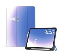 Case for iPad 10th Generation 10.9 Inch Smart Trifold Stand Case With Pencil Holder Smart Cover for iPad 10th Gen Cases 2022 A2696 A2757, Auto Wake Sleep - Blue mood nice