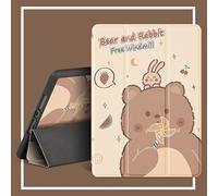 Case for iPad 10th Generation 10.9 Inch Smart Trifold Stand Case With Pencil Holder Smart Cover for iPad 10th Gen Cases 2022 A2696 A2757, Auto Wake Sleep - Little Bear Rabbit Windmill