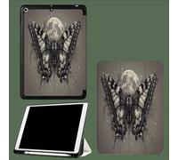 Case For iPad 10th Generation Case 2022,10.9 inch with Pencil Holder, Full Moon Butterflies Abstract Butterfly Protective Cover with Trifold Stand for iPad 10th, Auto Wake/Sleep-Grey