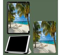 Case For iPad 10th Generation Case 2022, iPad 10.9 inch Protective Cases with Pencil Holder, Trifold Stand,Auto Wake/Sleep Palm Trees Nature Beach