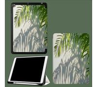 Case For iPad 10th Generation Case 2022, iPad 10.9 inch Protective Cases with Pencil Holder, Trifold Stand,Auto Wake/Sleep Green Palm Leaves Plant