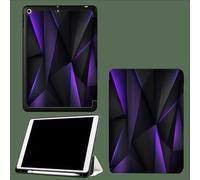 Case for iPad 10th Generation Case with Pen Holder 2022, Soft Silicone Protective Cover for 10.9 inch, Auto Sleep/Wake, Two Folding Angles Triangle Simple Geometric-Black