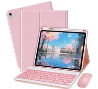 Case for iPad 11th Gen - Slim Folio Case and Mouse (Pink)
