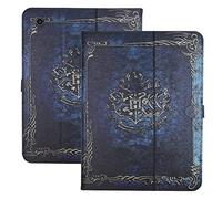 Case for iPad 6th/5th Generation 9.7 inch 2018/2017 Model, Diary Book PU Leather Folding Stand Shell Protective TPU Cover, Vintage Journal
