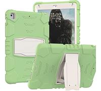 Case for iPad 6th/5th Generation, iPad Air 2, iPad Pro 9.7, Heavy Duty Protective Case Cover Three Layer Shockproof Soft Silicone + Durable PC with Suppor for iPad 9.7 inch 2018/2017