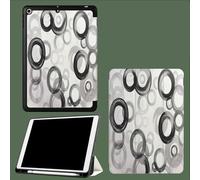 Case for iPad 6th Generation 2018/for iPad 5th Gen 2017 9.7 Inch with Pencil Holder, Slim Lightweight Smart Trifold Stand Protective Cover with Auto Sleep/Wake,Circles Geometry